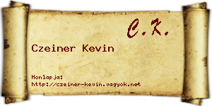 Czeiner Kevin névjegykártya